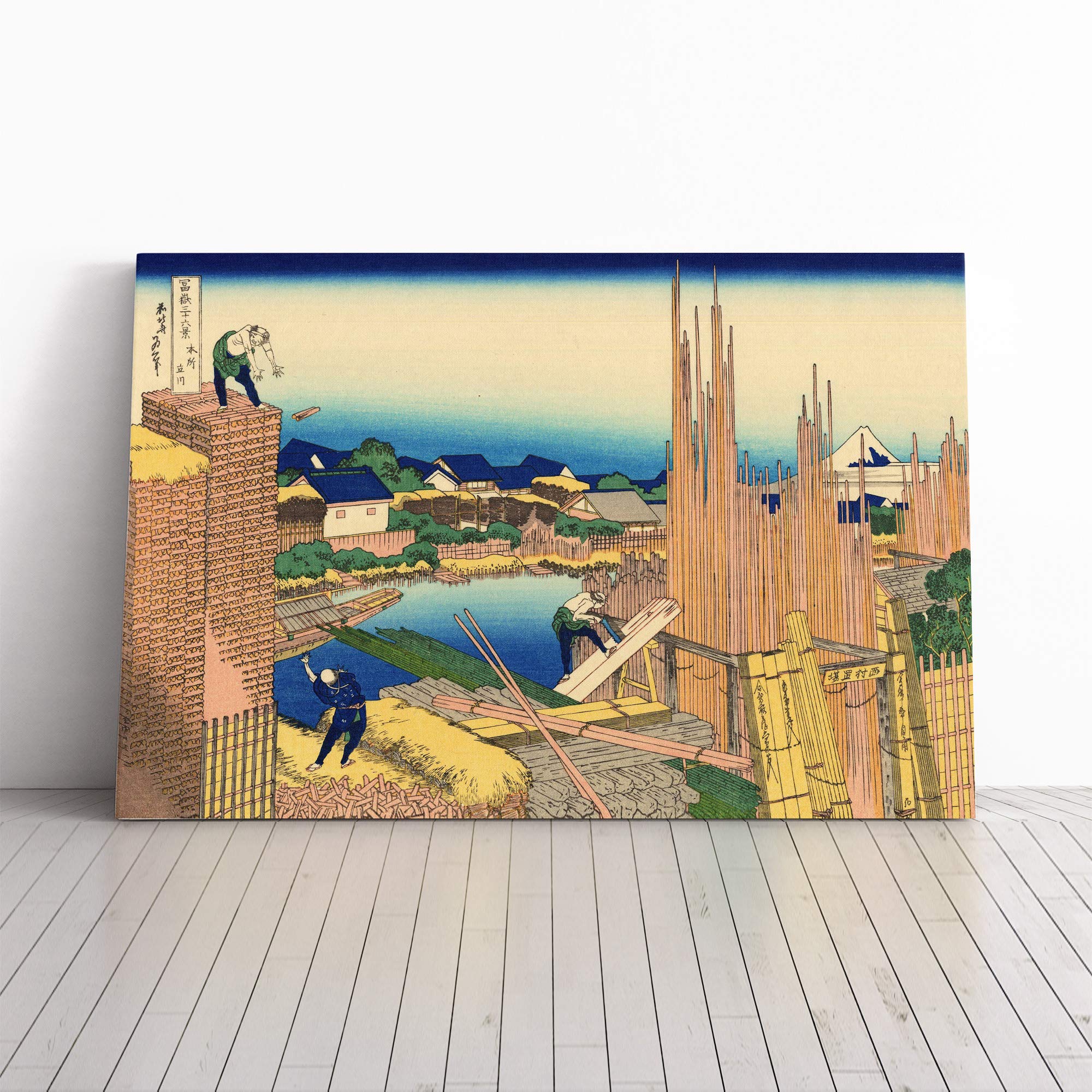 Hokusai Japanese Oriental Tatekawa Canvas Print | Gallery Wrapped 30mm Frame Wall Art | 20x14 inches | Ready to Hang | Asian Picture | Living Room Bedroom Lounge Office