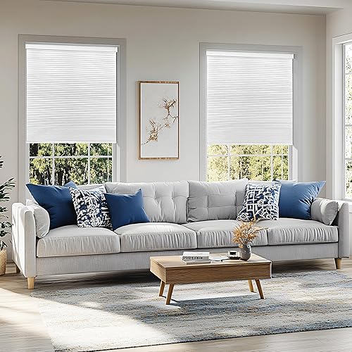 Miniatura 8 de Grandekor Persianas celulares opacas de una sola célula, sin cordón, para oscurecer la habitación, para ventanas y dormitorio, térmica y fácil de