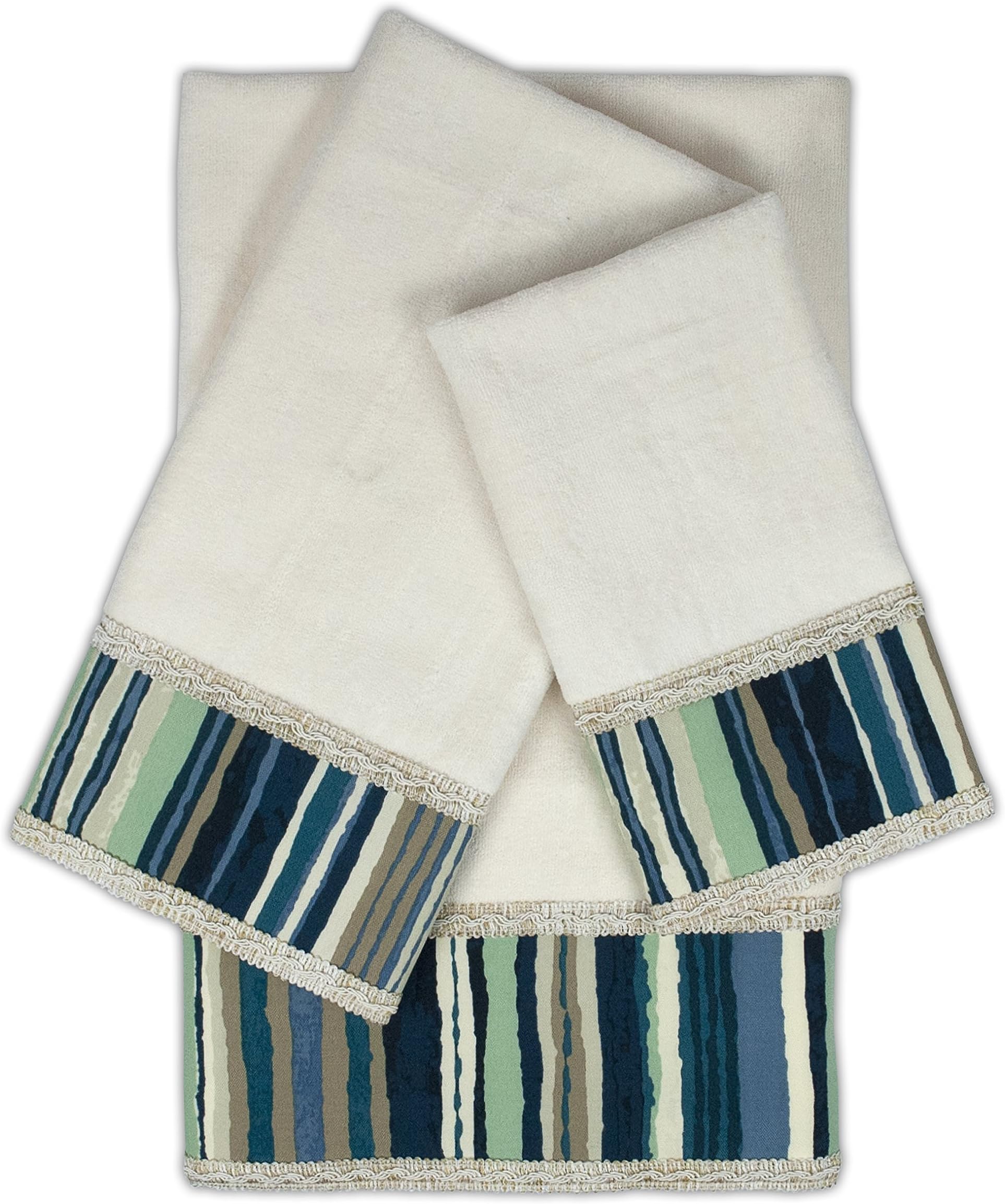Lakeview Ecru 3-Piece Embellished Towel Set