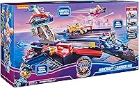 Vista 10 de Paw Patrol: The Mighty Movie, Cuartel General Portaaviones, con Figura de Acción de Chase y Mighty Pups Cruiser, Juguetes para Niños y Niñas de 3+