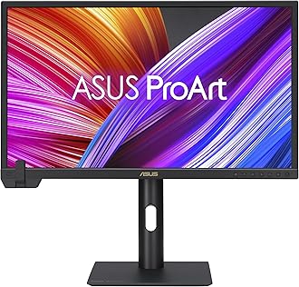 ASUS ProArt PA24US Monitor – 24", IPS, 4KUHD (3840x2160), Built-in Motorized colourimeter, Auto Calibration, HDR-10, HLG, 99% Adobe RGB, 95% DCI-P3, ΔE < 1, 12G-SDI, USB-C PD 80W, VESA DisplayHDR 600