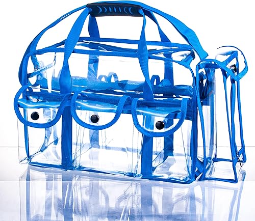 Miniatura 3 de Juego de maquillaje profesional de PVC transparente de boca ancha, bolsa de maquillaje de viaje, bolsa de cosméticos, bolsa de belleza, organizador