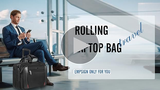 EMPSIGN ローリングブリーフケース ラップトップバッグ、17.3インチ Amazon.com: EMPSIGN Laptop Case Briefcase, 17.3 Inch Laptop