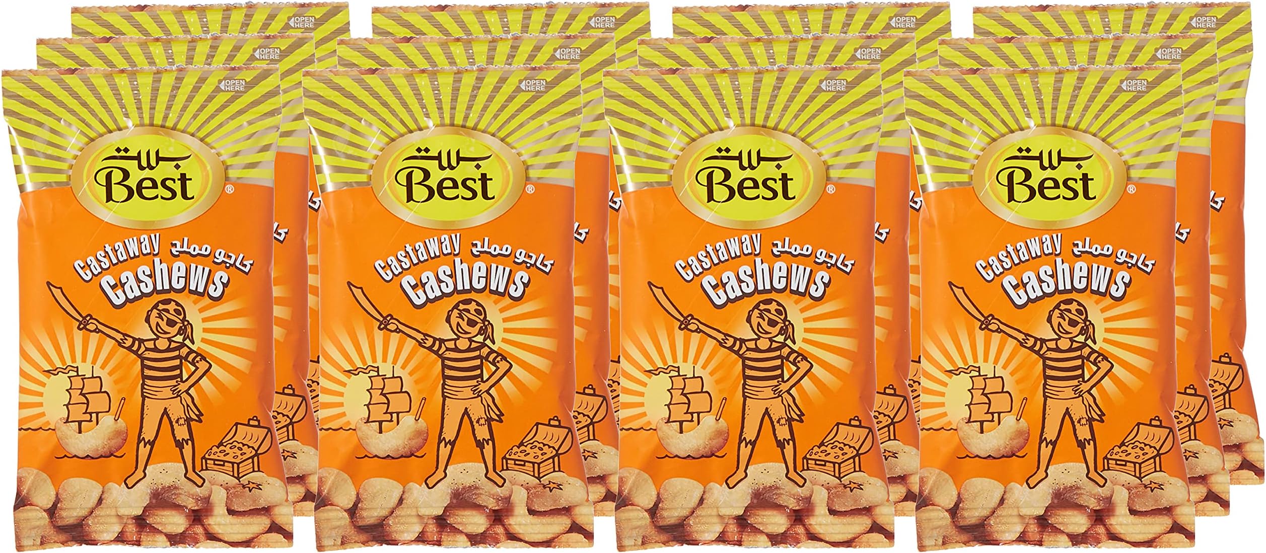 BEST SALTED CASHEWS 13GM BOX 12PCS