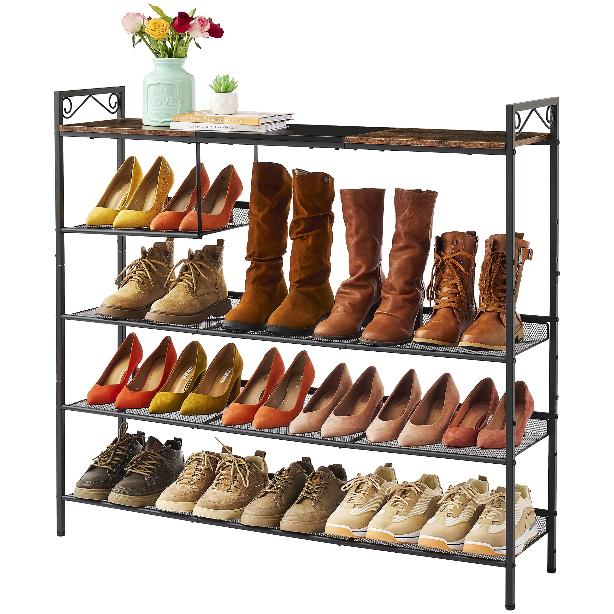 Hoctieon 5 Tier Metal Shoe Rack Shoe Rack For Shoe | Desertcart South ...