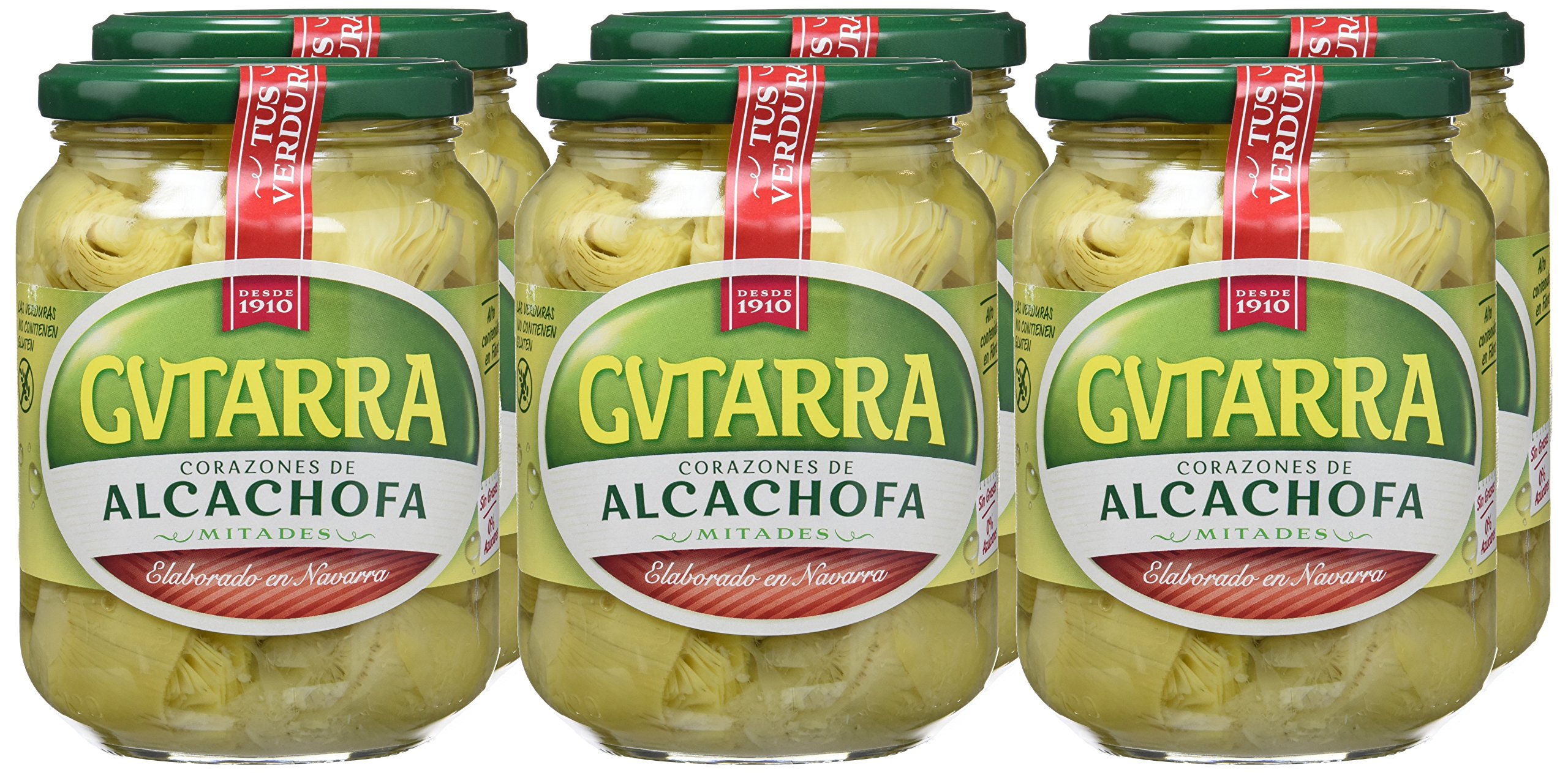 Gvtarra Alcachofas Mitades - Paquete de 6 x 400 Gramos