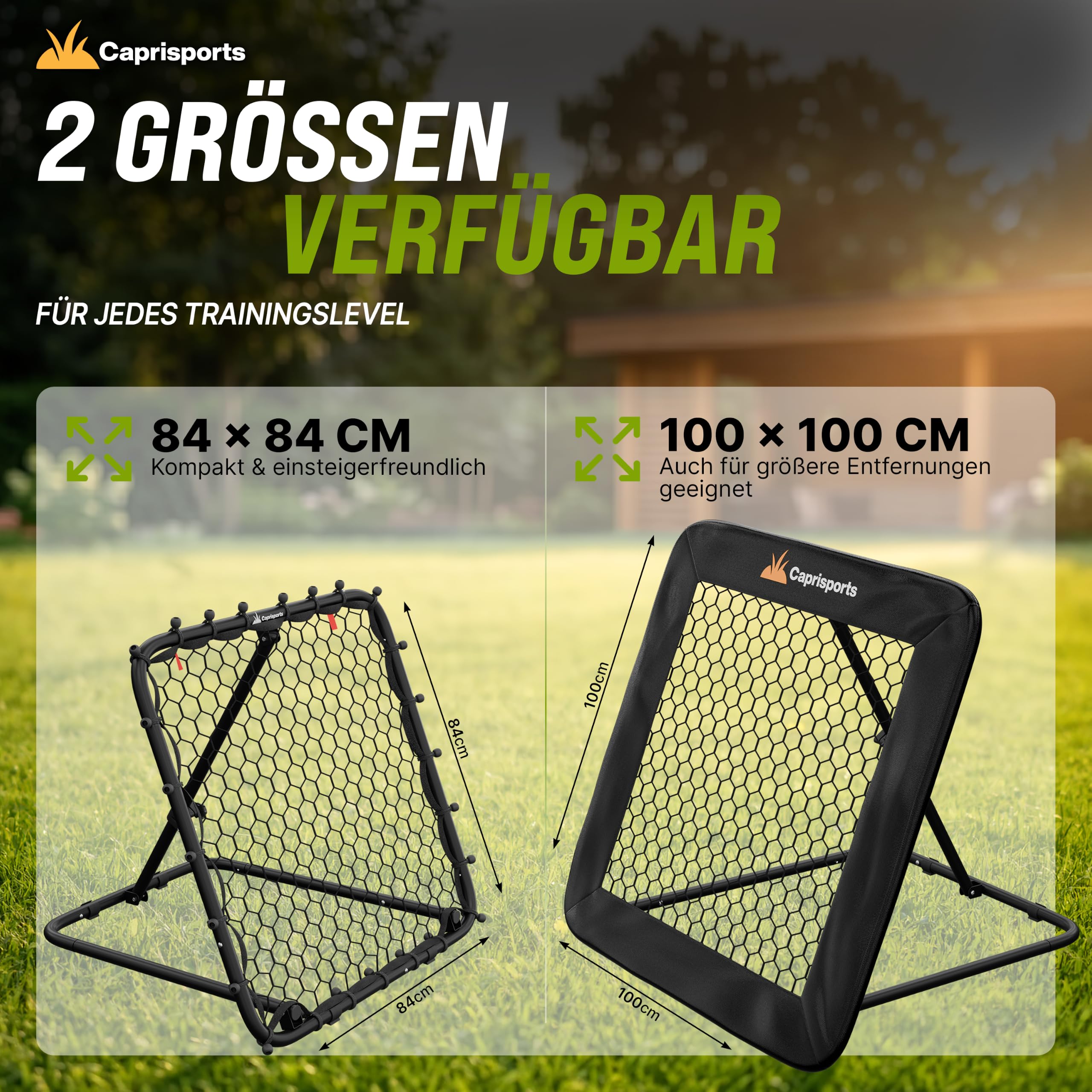 Rebounder für Fußball - optimales Trainingszubehör für Nachwuchstalengte zur Verbesserung der Skills - für draußen und drinnen - auch für Handball