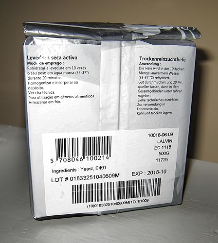 Miniatura 3 de LEVADURA DE VINO EC-1118 17.64 oz PAQUETE A GRANEL PARA FERMENTACIONES ALTAS EN ALCOHOL