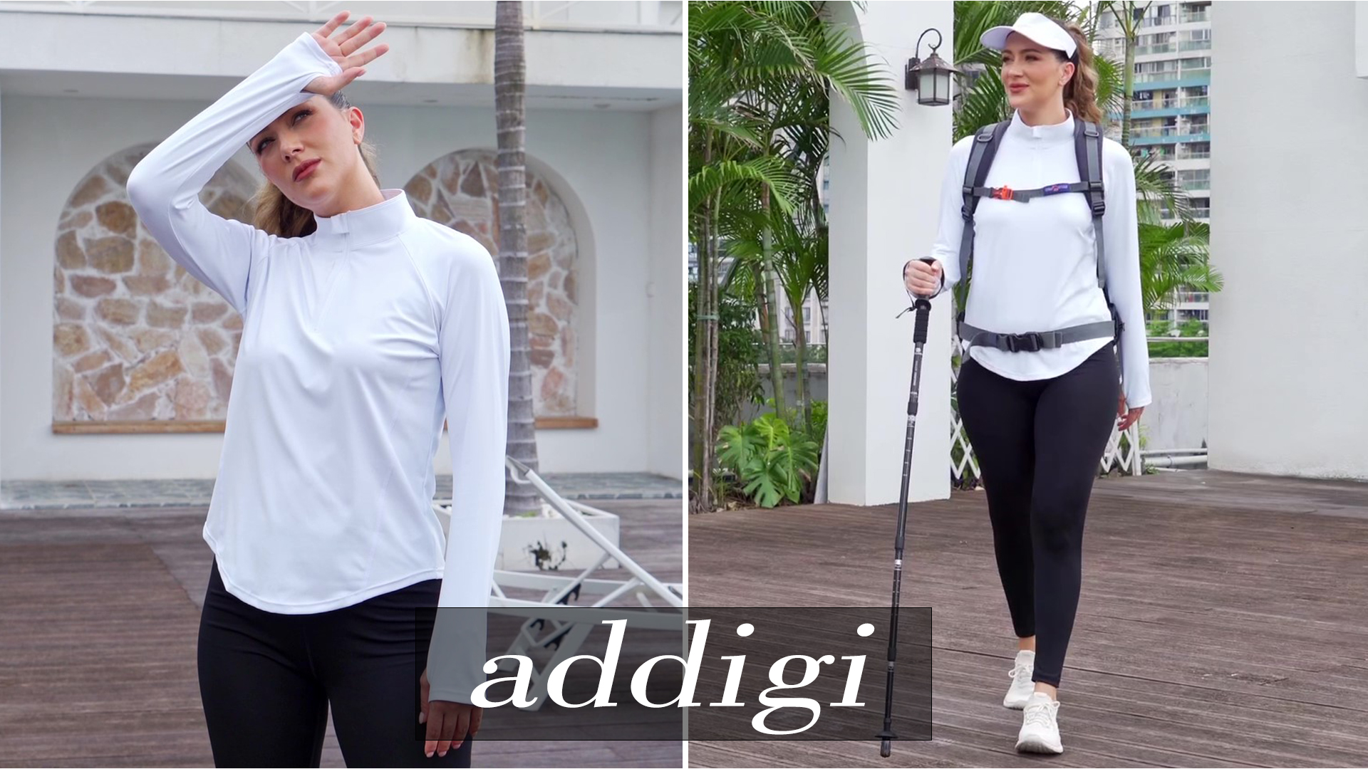 Amazon.com: addigi Women's 1/4 Zip Pullover Long Sleeve Workout