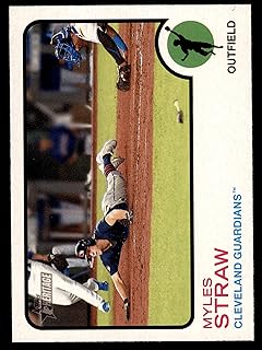 2022 Topps # 304 Myles Straw Cleveland Guardians (Baseball Card) NM/MT Guardians