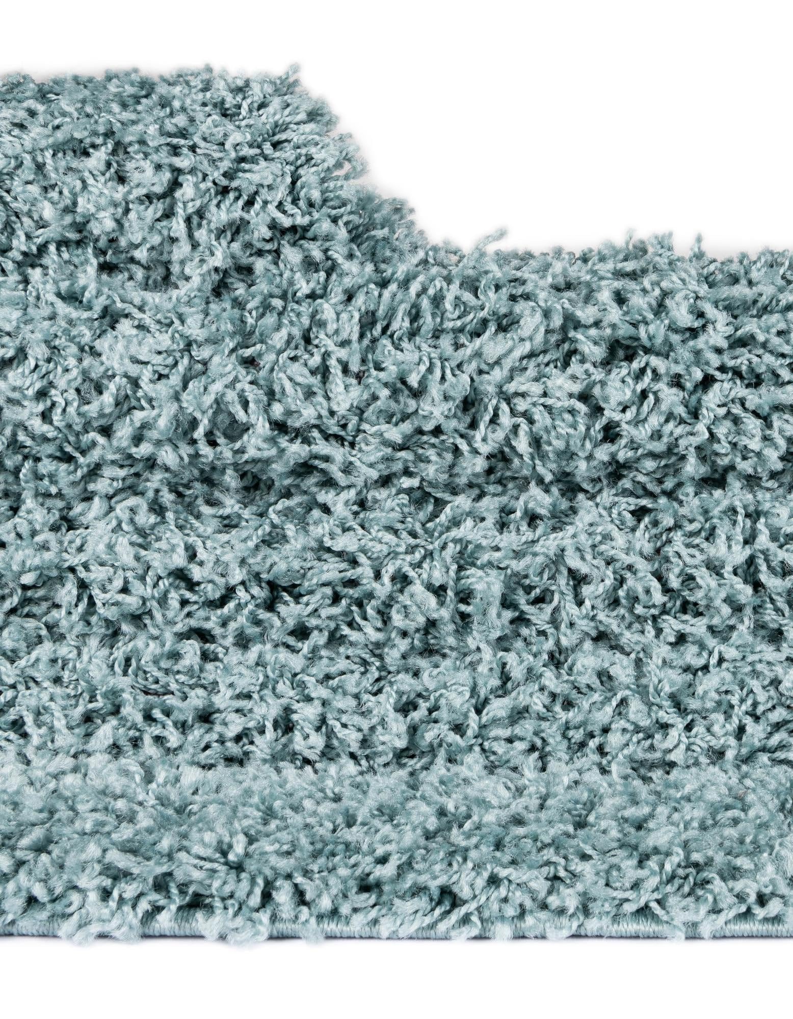Unique Loom Solid Shag Collection Tapis décoratif (1,2 x 1,8 m, Bleu Ardoise Clair)