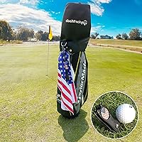 Vista 6 de Cepillo de palo de golf y toallas de golf con bandera americana, kit de limpieza de ranuras de golf, herramienta de limpieza de accesorios de golf