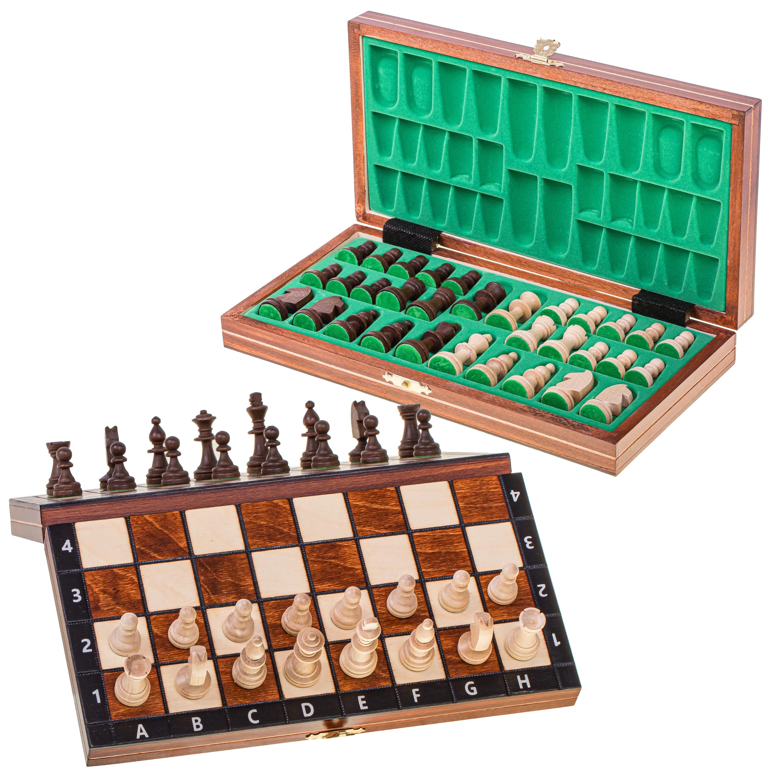 Square - Scacchi in Legno MAGNETICO Classic - 26 x 26 cm - Scacchiera & Pezzi degli Scacchi - Scacchi da viaggio