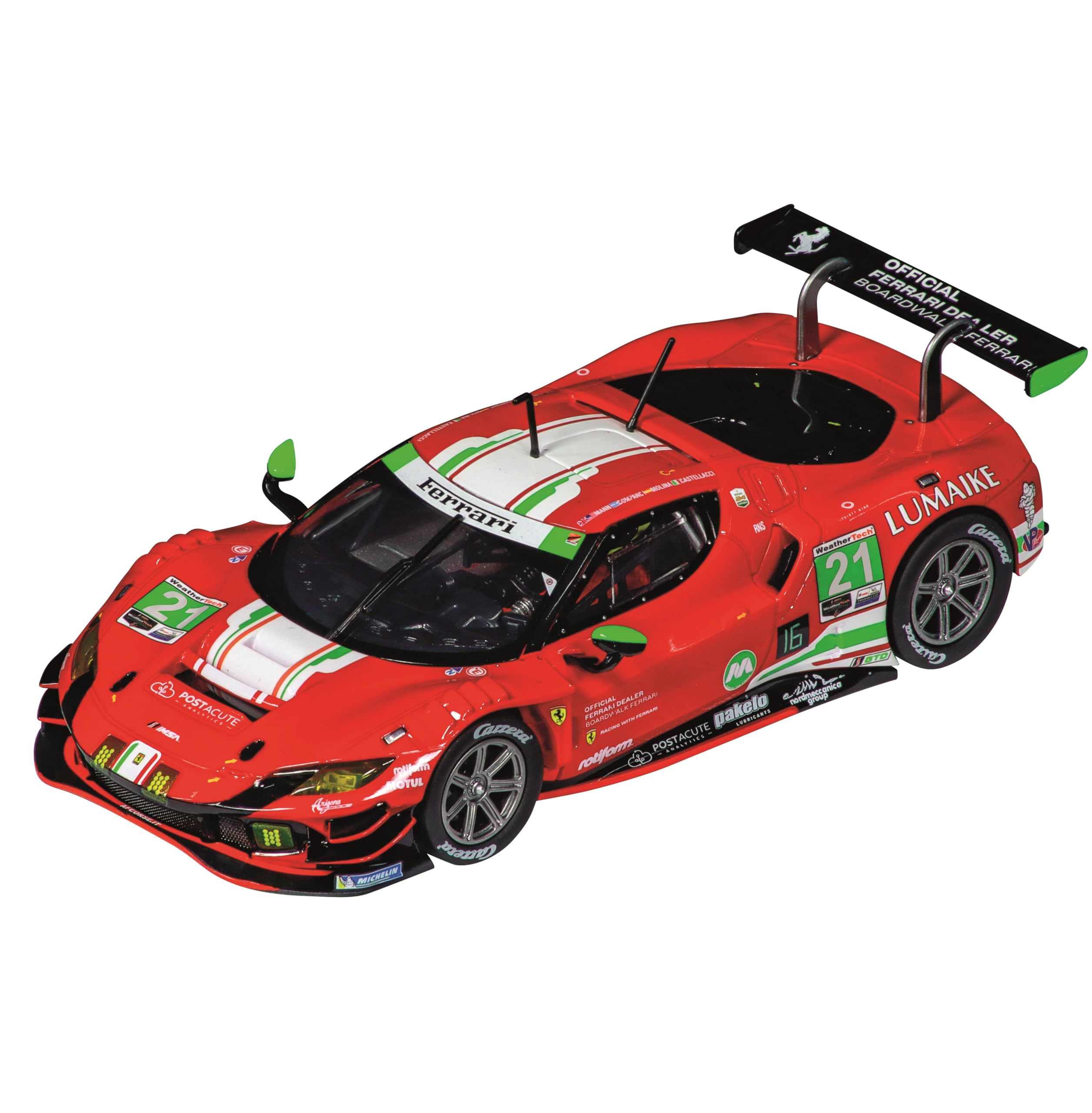 Amazon.com: Carrera 27762 Ferrari 296 GT3 AF Corse, No.21 1:32