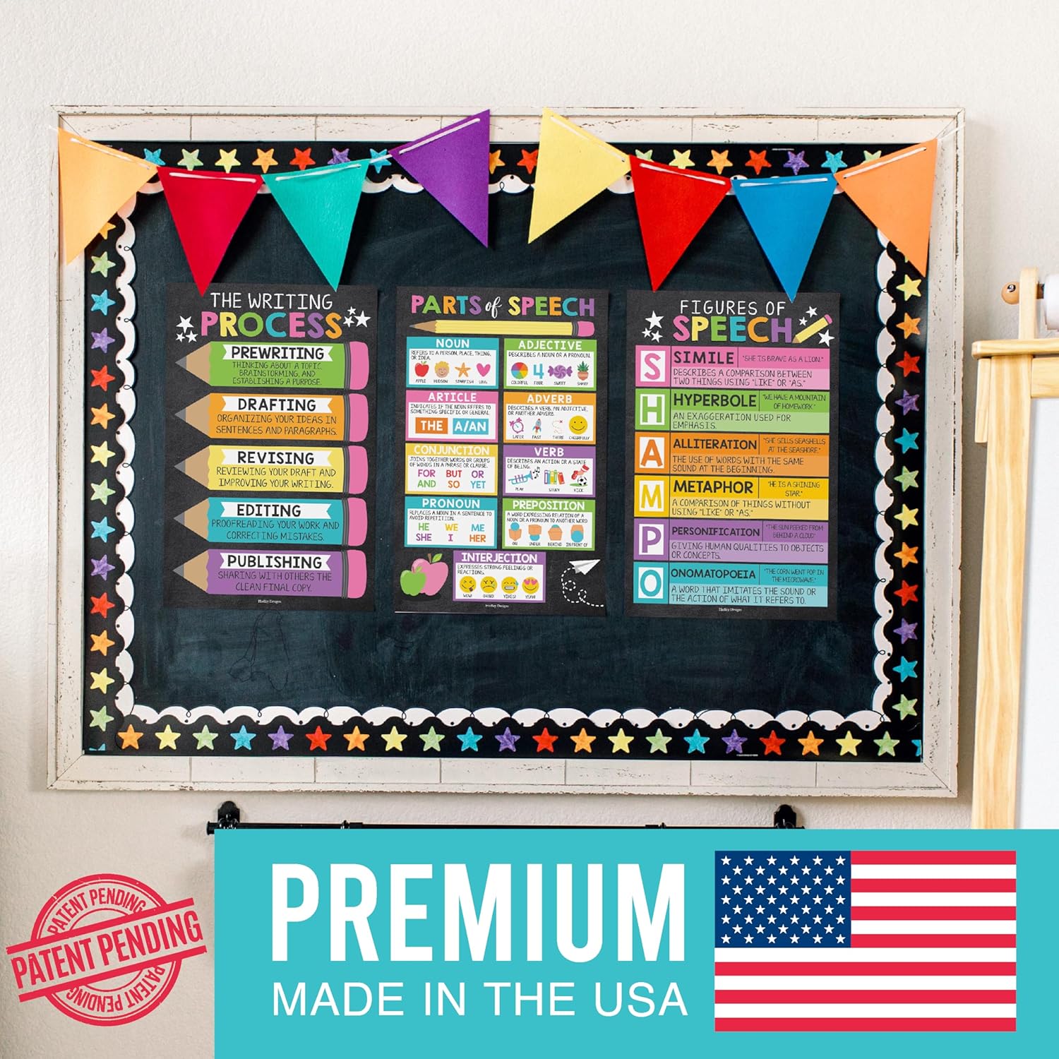 Hadley Designs 4 Chalkboard Grammar Posters for Kuwait Ubuy