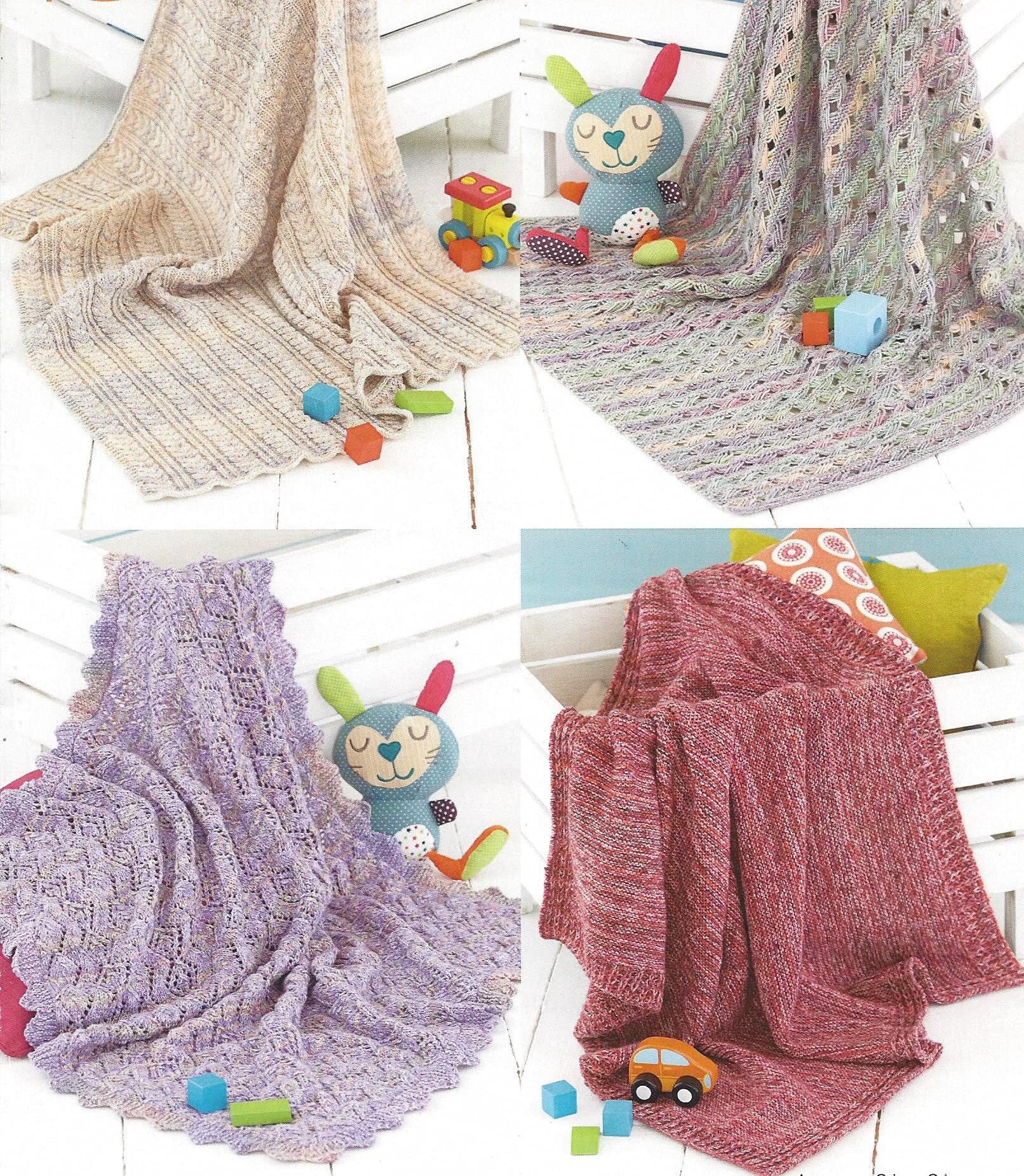 Sirdar Baby Blankets Rascal Knitting Pattern 4770 Dk