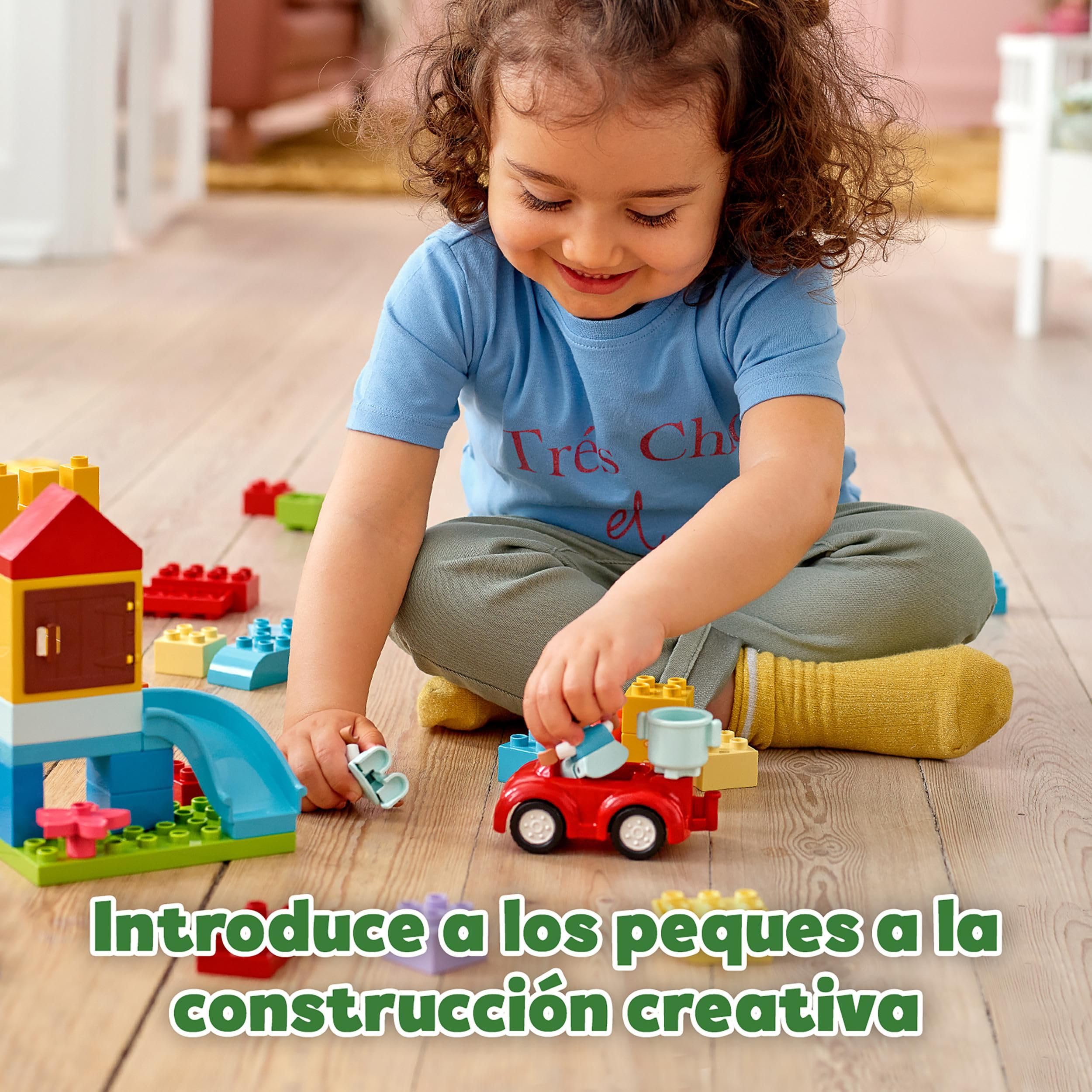 LEGO 10914 Duplo Caja de Ladrillos Deluxe, Juguete Creativo para Niños de 1.5 - 2 Años o Más, Casa de Muñecas, Coche, Perrito y Figuras