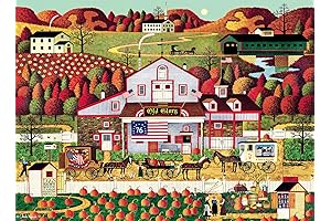 Charles Wysocki Puzzle: Autumn Farms - 1000 Piece Nostalgic Masterpiece