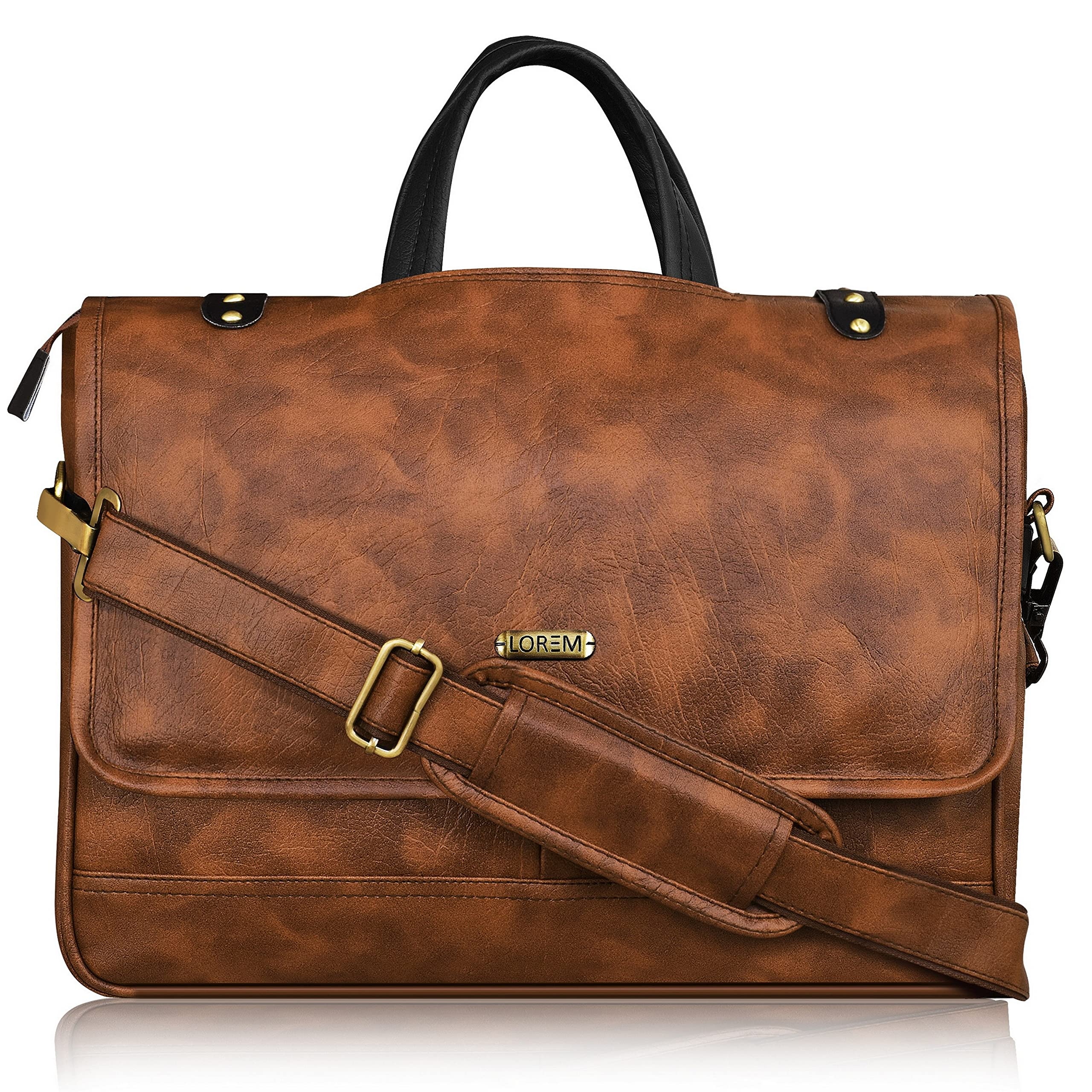 See full amazon price history chart for LOREM Tan & Black Faux Leather 10L Laptop Messenger Bag for Men BG47-UFBG LOREM Tan & Black Faux Leather 10L Laptop Messenger Bag for Men BG47-UFBG (B0B58LZCP2) Amazon Price History, Amazon Price Tracker