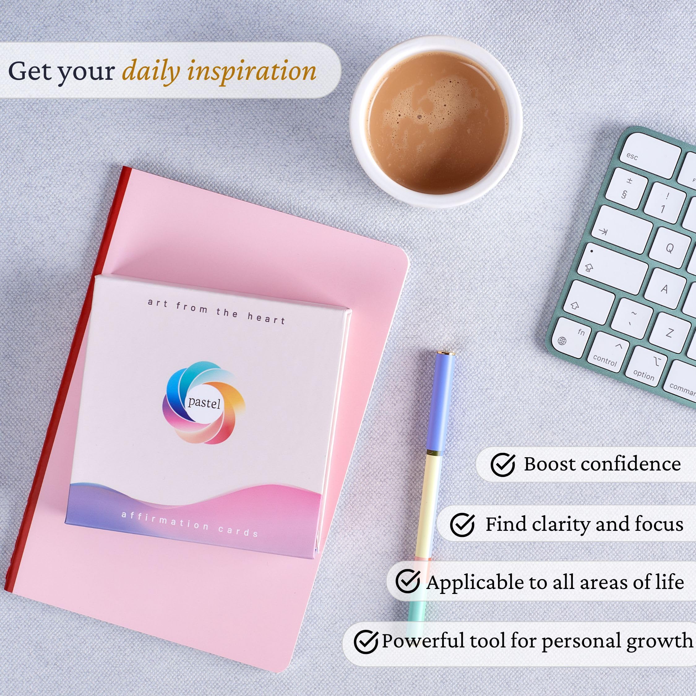 PASTEL Inspirationskarten Für Frauen – 46 Motivierende Karten Für Achtsamkeit & Selbstliebe