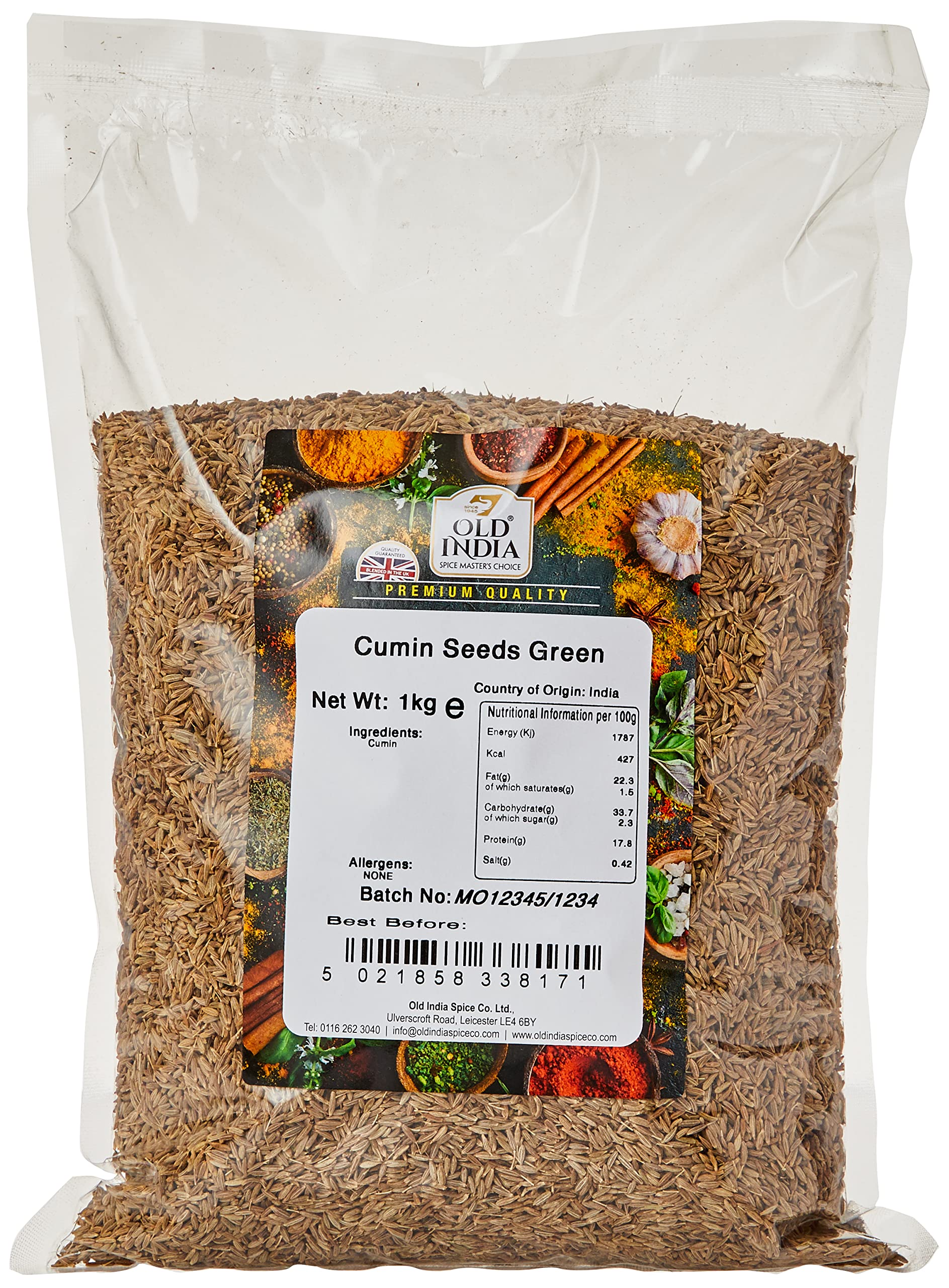 Old India Cumin Seeds Green 1 Kg