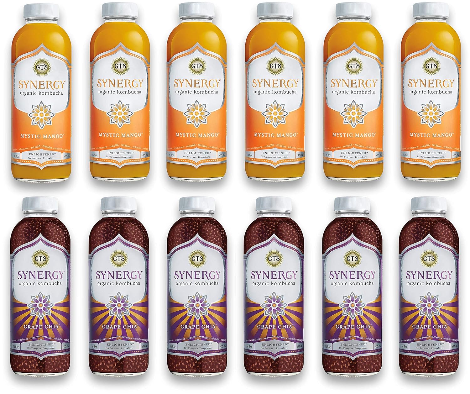 LUV BOXVariety GT’s KOMBUCHA Synergy Kombucha Pack,16 fl