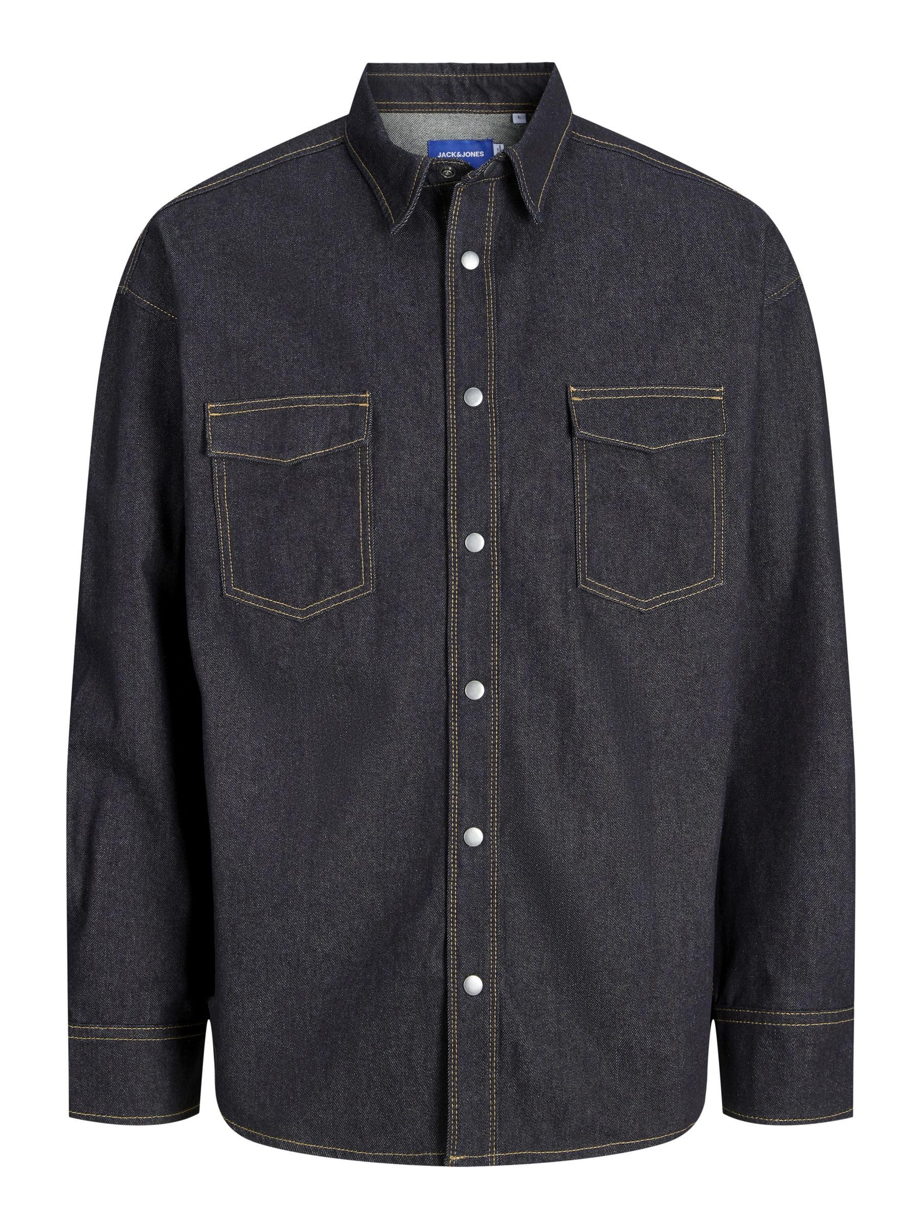 Jack And Jones Men's Blue Astin Long Sleeve Denim Shirt in Size 2XL, Sports Direct