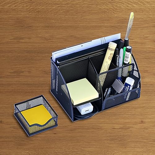 Miniatura 3 de Majestic Goods Organizador, organizador de escritorio de oficina compacto, negro (JM9068B)