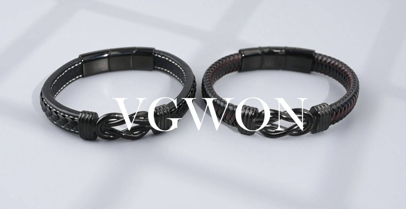 VGWON Bracciali Unisex 202P - Gioiello Minimal Moderno In Acciaio, Regalo Per Uomo E Donna