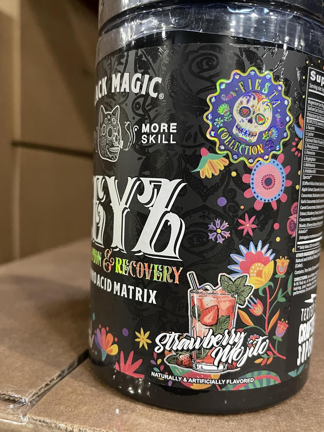 Black Magic Keyz Amino Acid Matrix Powder - Muscle Recovery & Endurance - EAA's, BCAA's, & Taurine - Keto, No Sugar, Caffeine Free - Strawberry Mojito - 14.81 oz