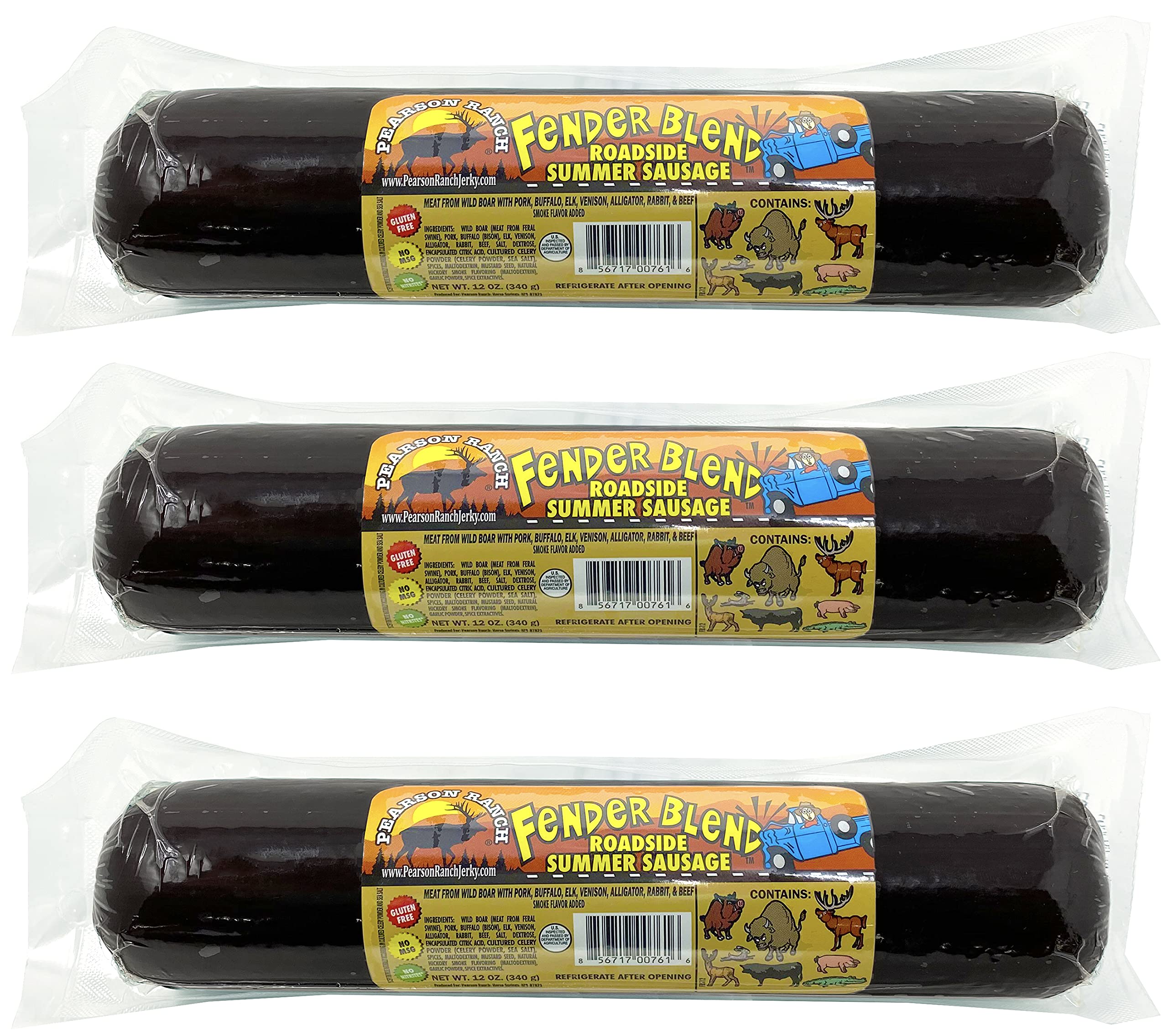 Buy Pearson Ranch Game Meat Hickory Smoked Summer Sausage Pack of 3