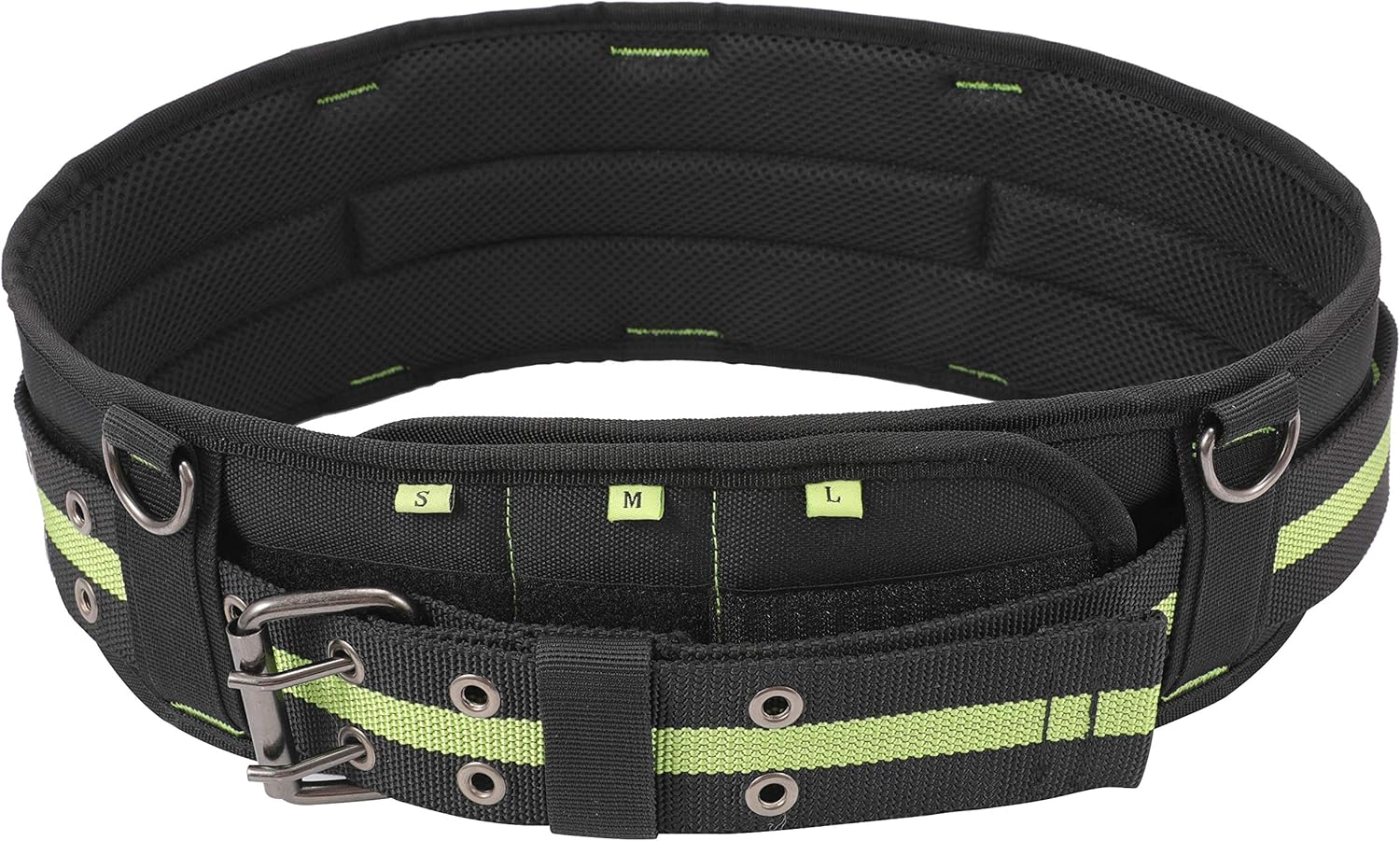 Padded Tool Belt w/ 5-inch Back Support | Adjustable Waist 28" - 48" 1000D Ballistic Material | Lightweight Comfortable & Strong Durable | HD Contractor Grade Pouch Apron for Electrician, Construction - - 