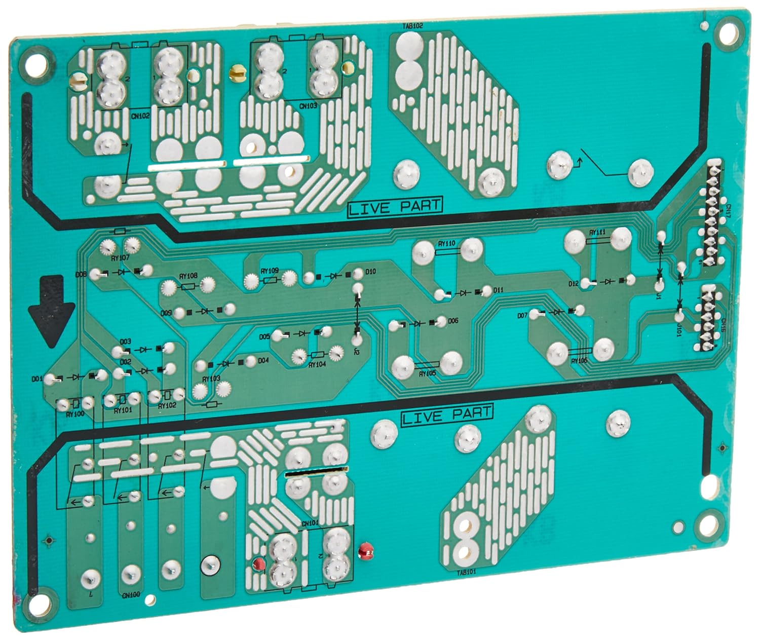 Zadní view of LG EBR74164805 Relay Control Board