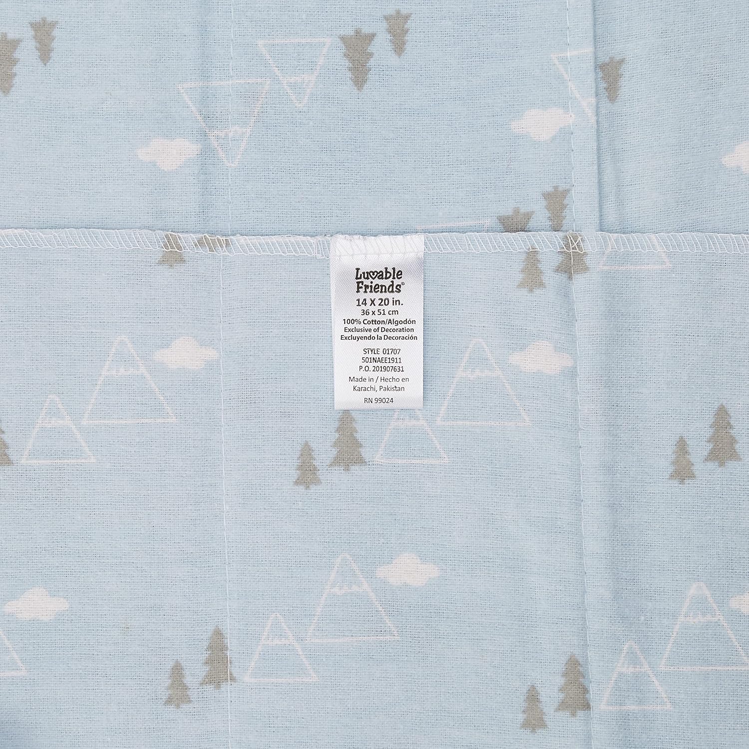 Luvable Friends Unisex Baby Cotton Flannel Burp Cloths, Wild Free, One Size : Baby