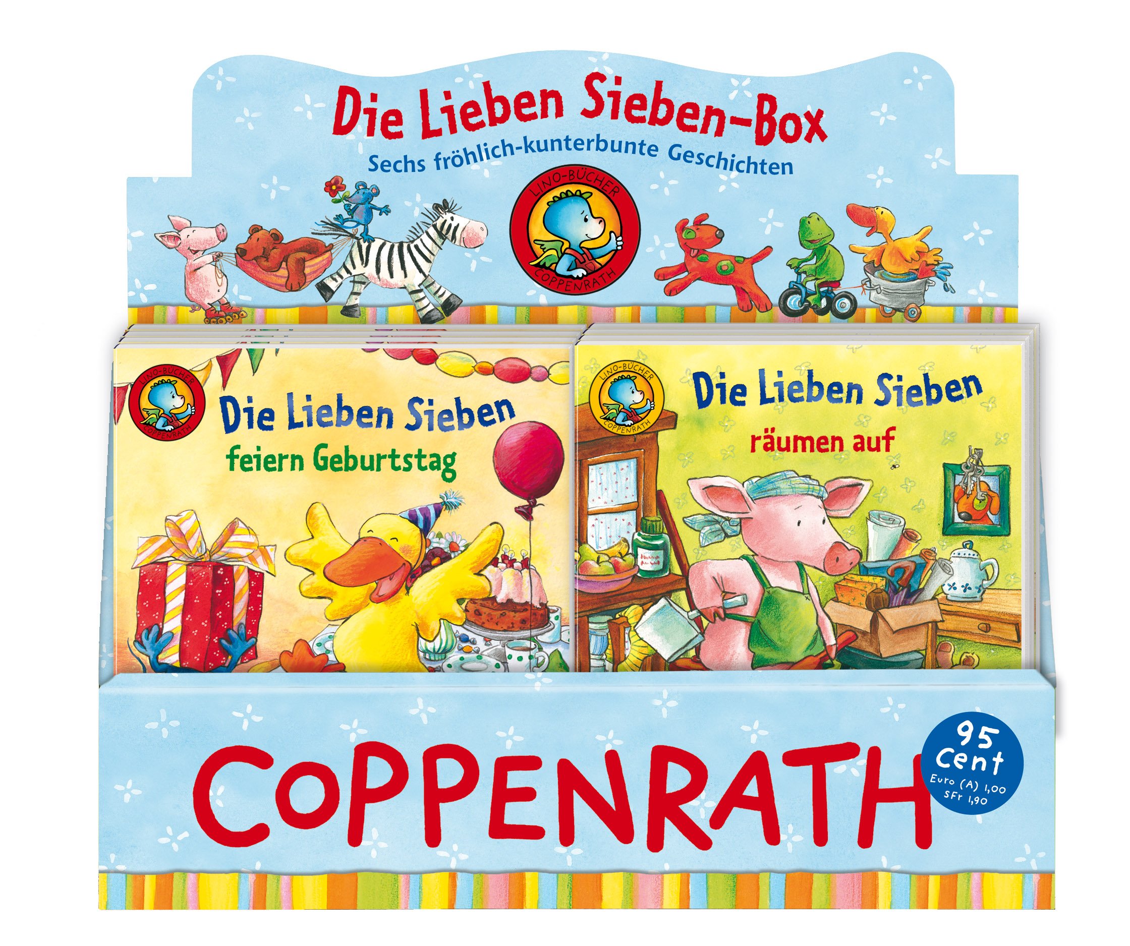 Die Lieben Sieben-Box, Lino-Bücher Box Nr. 36: Sechs fröhlich-kunterbunte Geschichten
