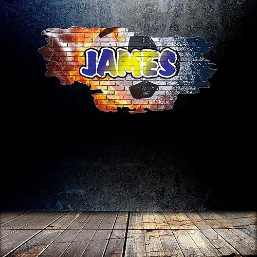 Miniatura 9 de MySticky Calcomanía de pared personalizada con nombre de graffiti en 3D, calcomanía decorativa de vinilo para decoración de vinilo, extraíble,