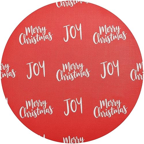 Festive Merry Christmas Round Place Mats, Heat Resistant Non Slip Outdoor Washable Placemats for Kitchen one sizex1 disponible en Yaxa Guatemala