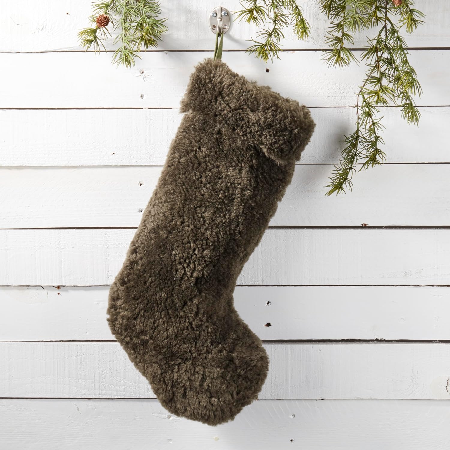 SARO LIFESTYLE Cozy Delight Lamb Fur Stocking