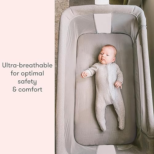 Miniatura 2 de Newton Baby Sábanas bajeras para moisés y mesita de noche, moisés esencial (paquete de 2), ultra transpirable, lavable y ultrasuave, 100% muselina,