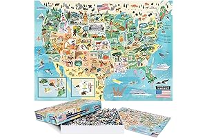 Wes Anderson Inspired Puzzle: United States 1000-Piece Map Masterpiece
