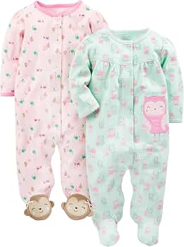 Pyjama Bébé Fille Simple Joys By Carter’s - Lot De 2 - 100% Coton