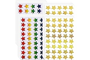 Amazing 40 Sheet Gold Star Stickers for Rewarding Kids and Decorating
