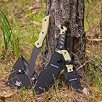 Vista 5 de WEYLAND Paquete de cuchillas tácticas: incluye nuestro cuchillo táctico, hacha de supervivencia y machete Kukri para bushcraft, camping, senderismo