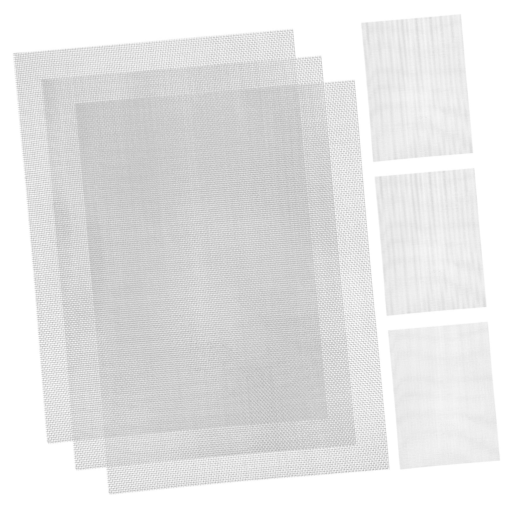 Cabilock 6pcs Industrial Metal Woven Mesh Screen Stainless Steel Mesh Filter Screen Repair Kit