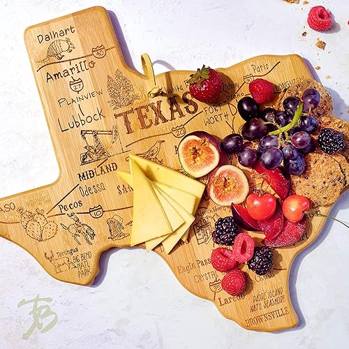 Miniatura 7 de Totally Bamboo Tabla de cortar de bambú, decoración de pared y posavasos de Texas