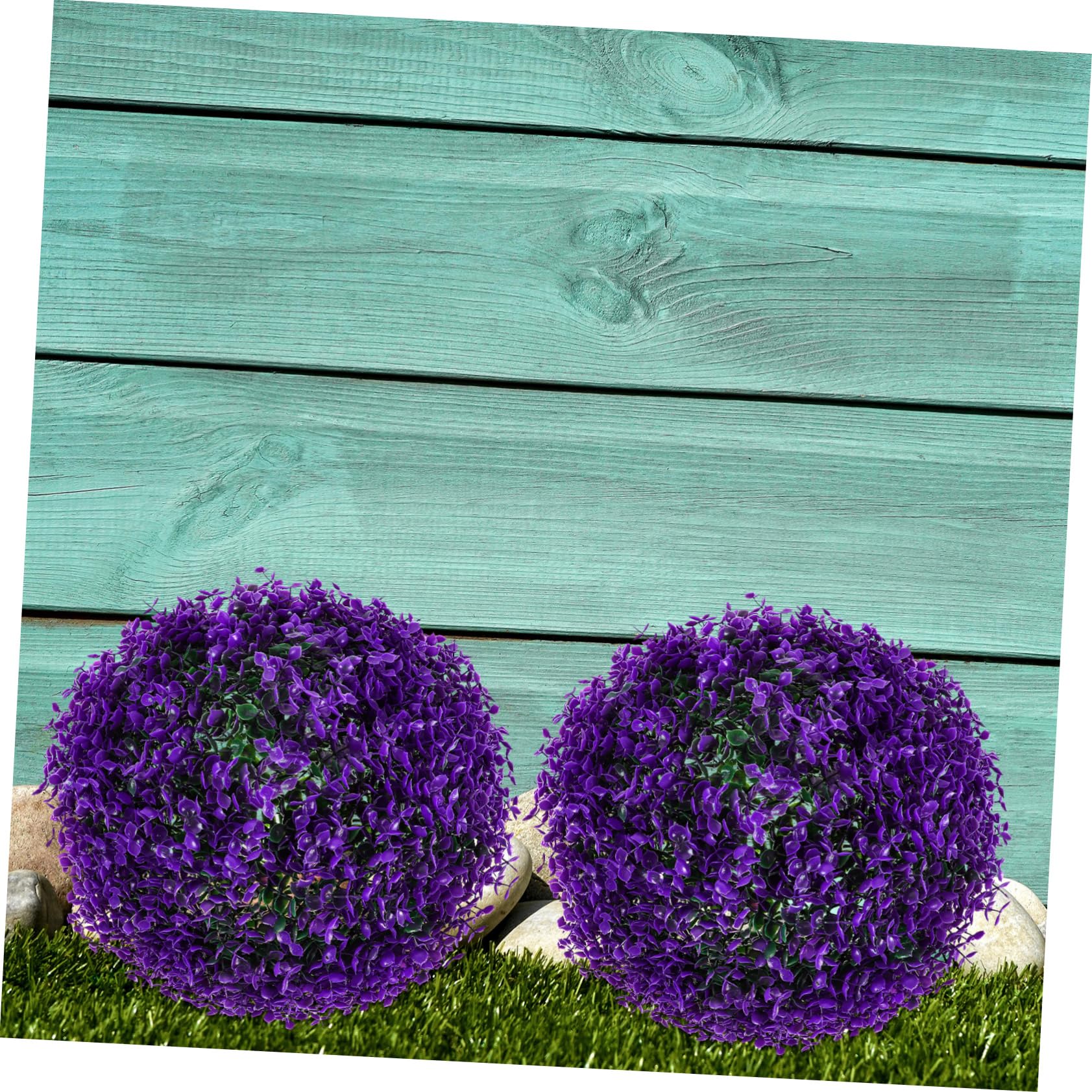 Boule Décorative Artificielle Pourpre en Plastique Légère sans Entretien, Forme Boule pour Décoration Intérieure et Banquet