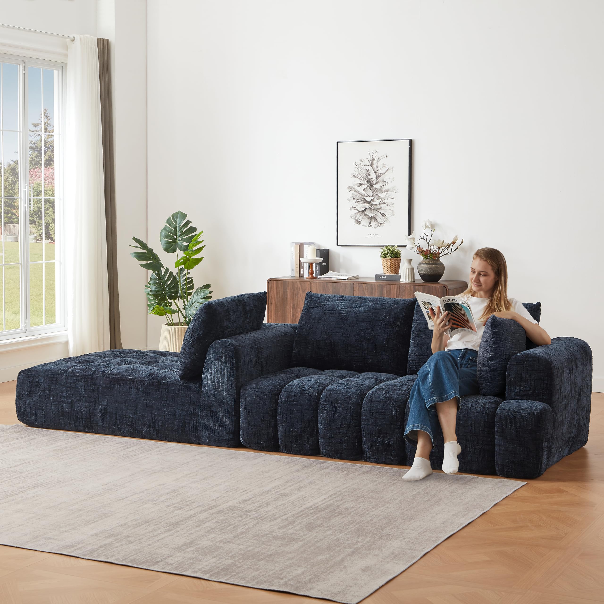 Amazon.com: KEIKI 108.3'' Chenille L-Shape Luxury Sectional