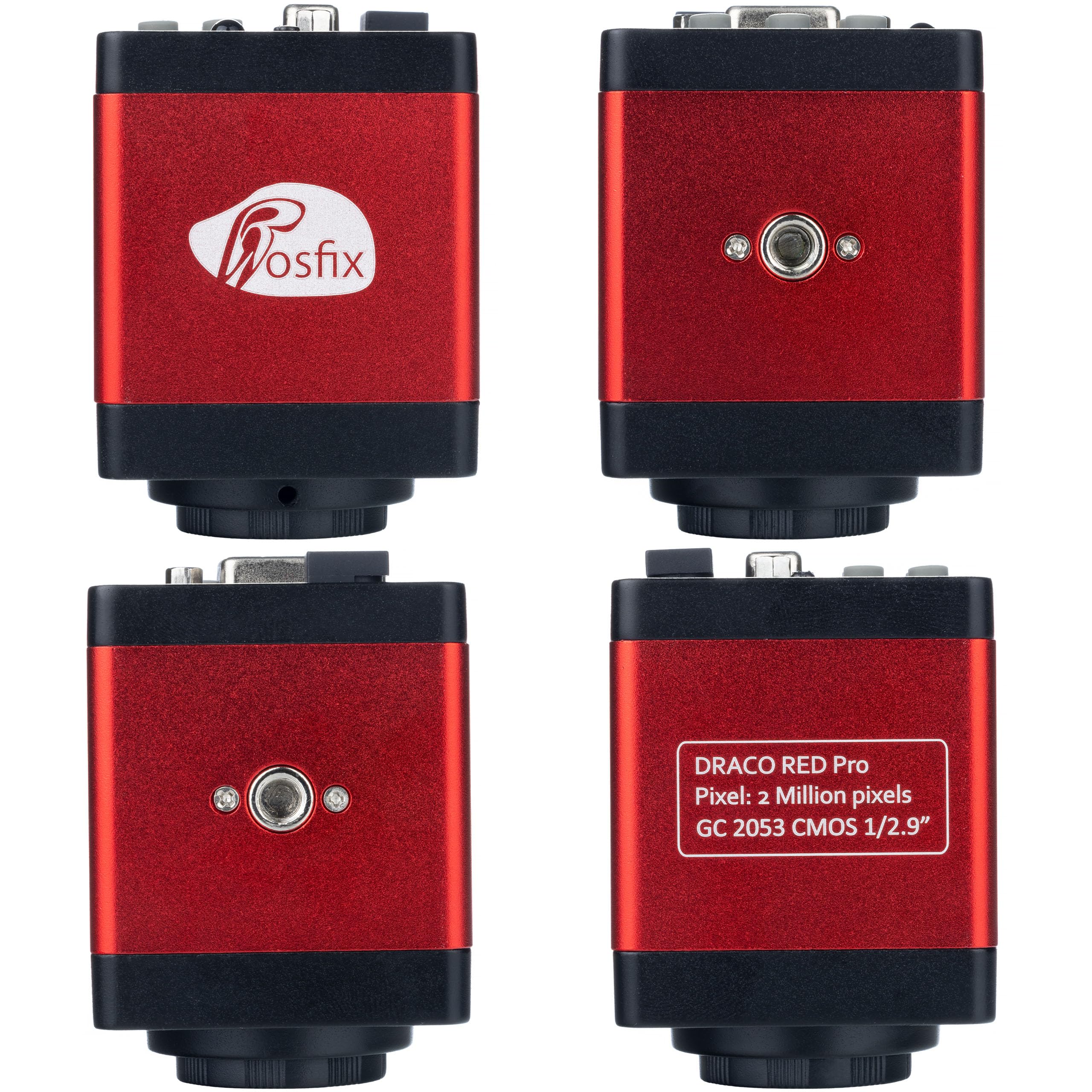 Rosfix Earth Pro MCEP-0.5X - Microscopio estéreo digital con pantalla de 8 pulgadas, iluminación 56 LED, cámara HDMI, zoom de 7 a 45x, montaje en C, para laboratorio, industria, electrónica | sistema