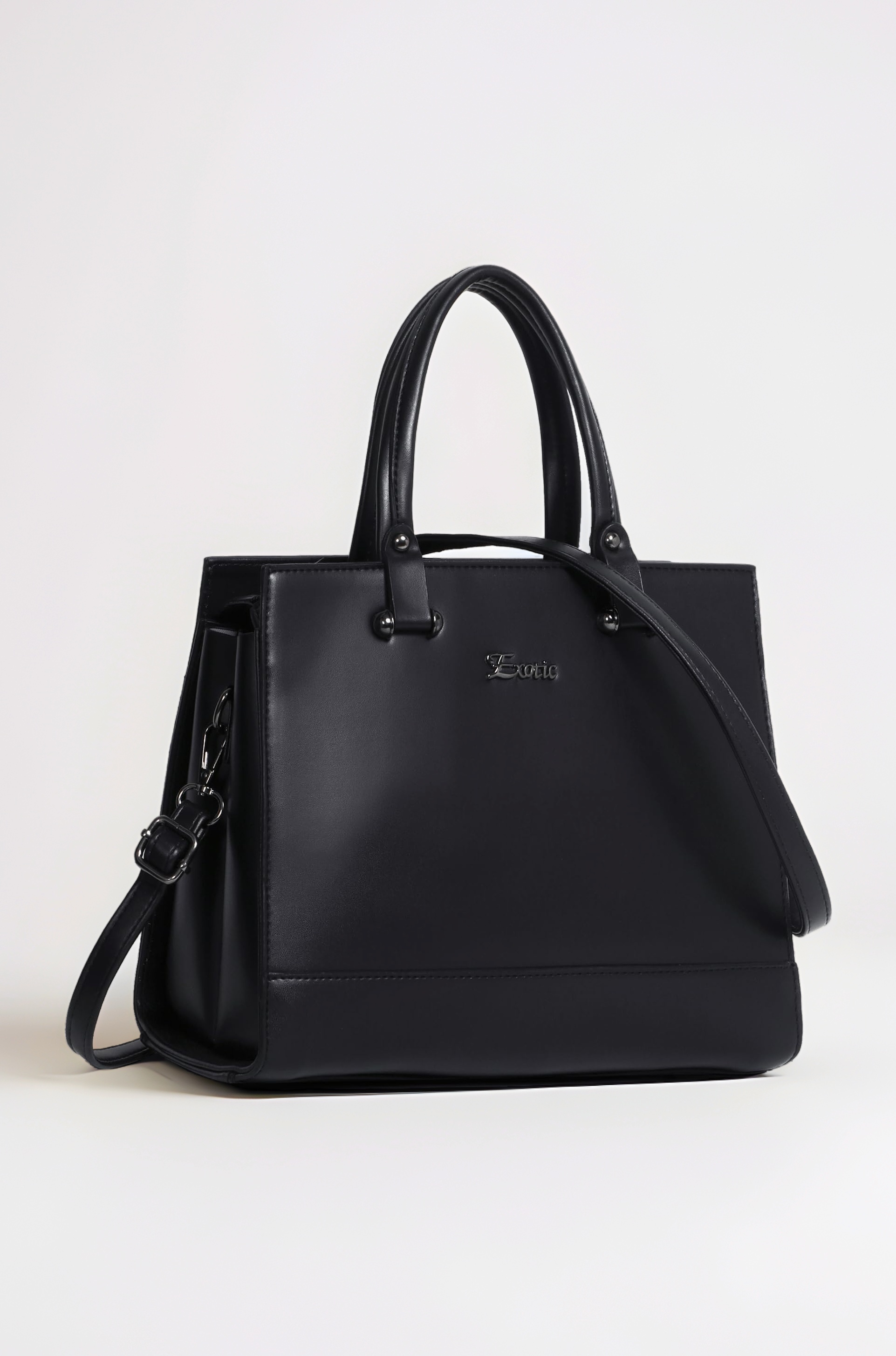 Women Feminina Solid Top Handle Tote Hand Bag