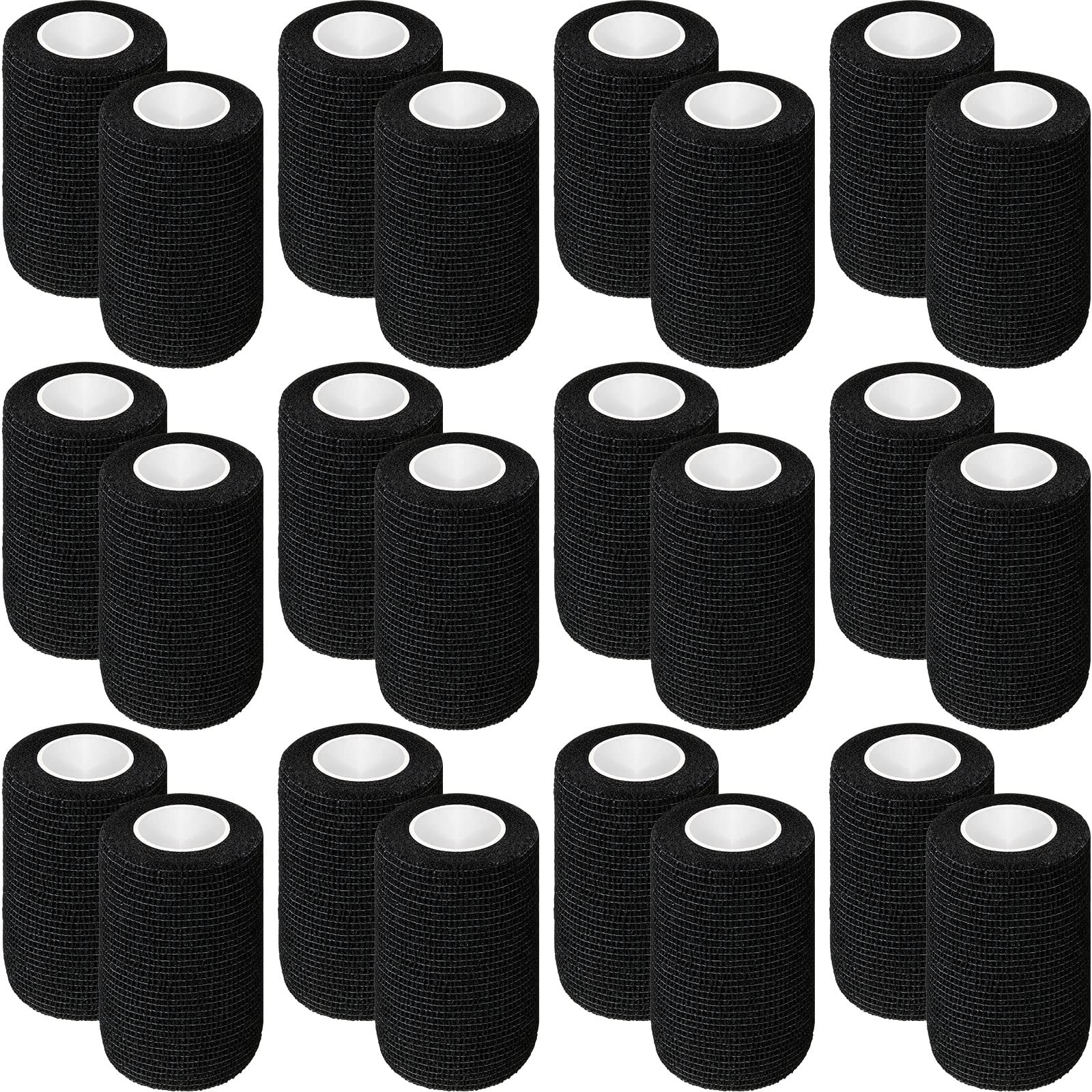 Treela 48 Pack Self Adhesive Wrap Bandage Bulk, 3 Inch x 5 Yard Self Adherent Cohesive Bandage Elastic Athletic Tape Breathable Wound Tape for Stretch